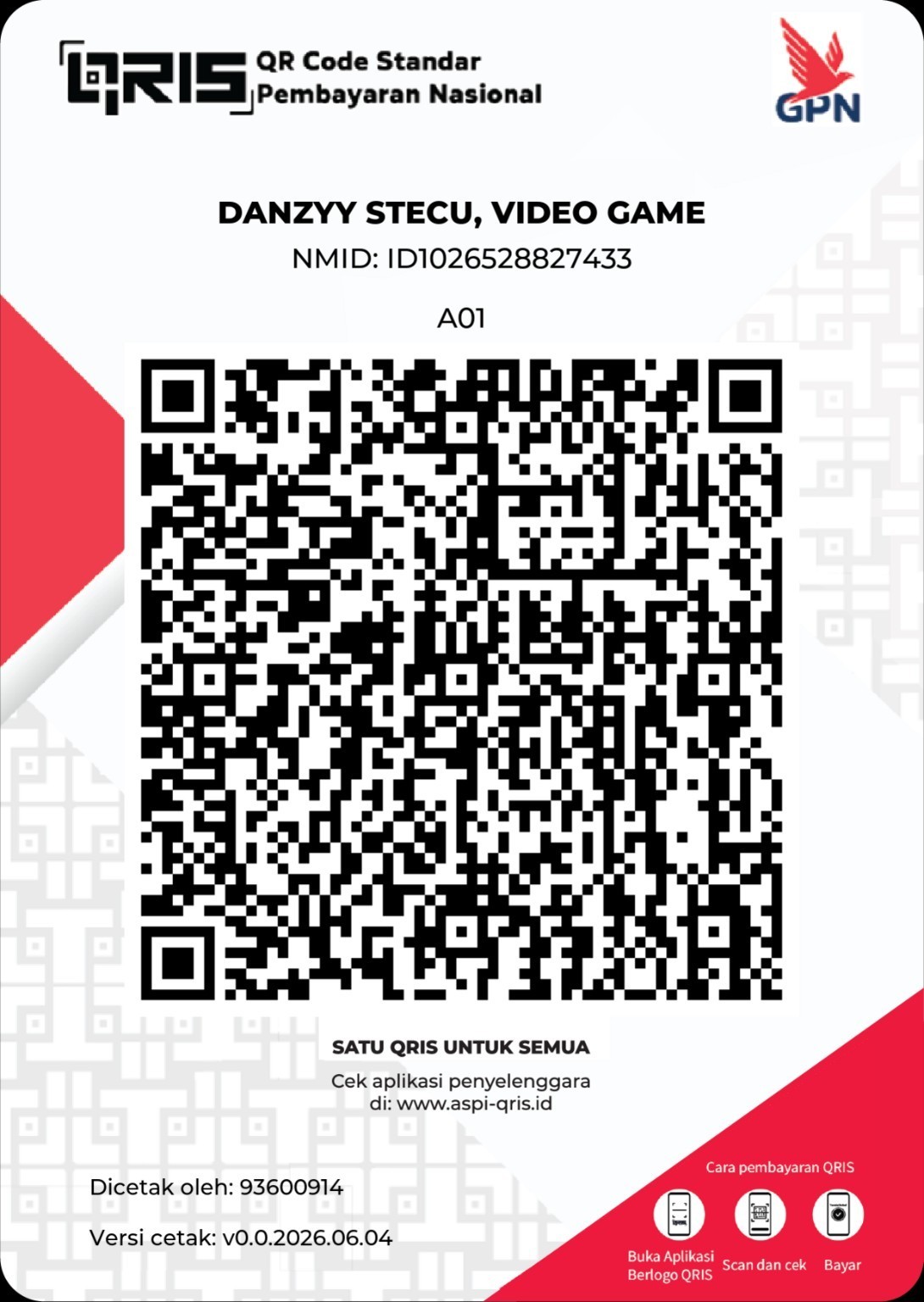 QRIS Danzyy Stecu Video Game